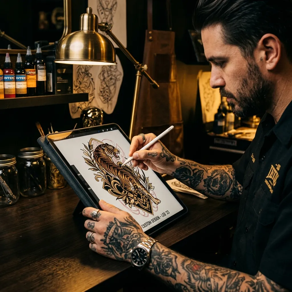 Apollon Tattoo özel dövme dijital tasarım ön hazırlık